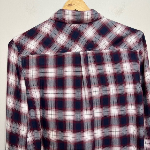 PAIGE Blue & Red Plaid Button Down Shirt Size Small - Picture 7 of 12